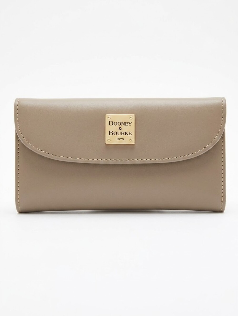 Dooney & Bourke Taupe Leather Continental Clutch Wallet